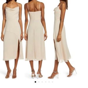 WAYF- the Skyler cowl neck midi dress